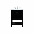 Elegant Decor 24 in. Single Bathroom Vanity in Black VF16424BK